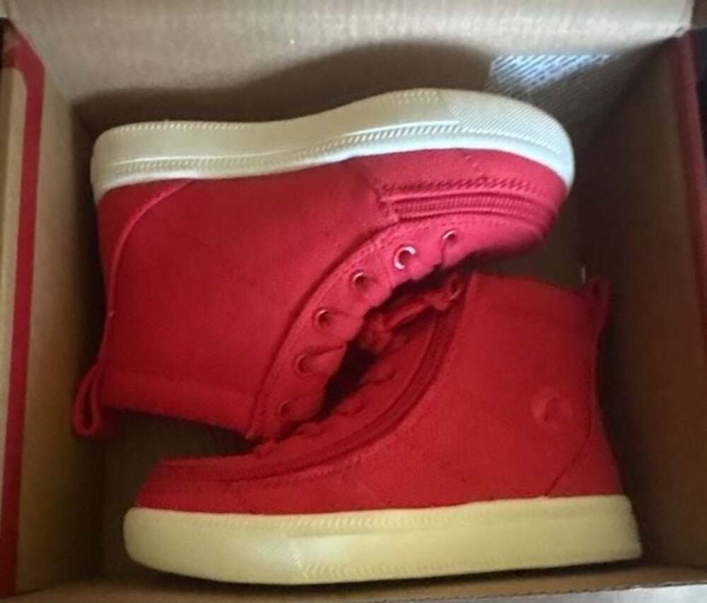 NEW in Box Billy Footwear Classic Lace High Red Adaptive High-Tops size 8M